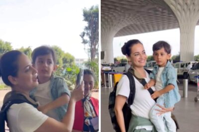 Dia Mirza’s Son Avyaan Azaad Says Goodbye To Paps In Adorable Video