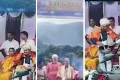 Karnataka Teacher Receives Pulsar Bike As Farewell Gift From Students After 16 Years Of Service