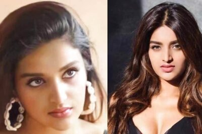 Nidhhi Agerwal Oozes Oomph In A Black Off-Shoulder Dress; See Photos