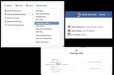 Facebook adds 'expecting a baby' Timeline feature