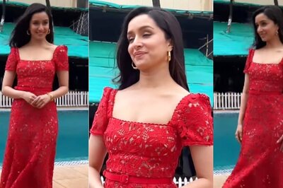 Shraddha Kapoor Dazzels In Classic Red Floral Midi Dress For Stree 2 Promotions