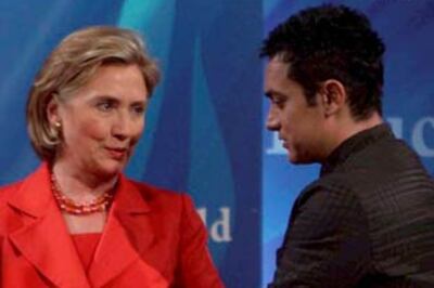 Hillary, Aamir discuss education at St Xavier's
