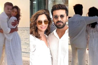 Ram Charan and Upasana Kamineni Share a Warm Hug As They Twin In White For Baby Shower Celebration; Watch