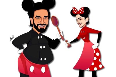 Presenting Ranveer Singh and Deepika Padukone as Mickey and Minnie Mouse