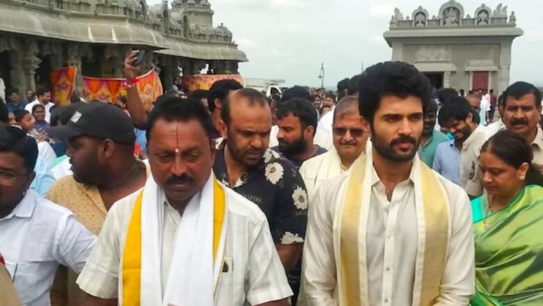 Vijay Deverakonda Visits Sri Lakshmi Narasimha Swamy Temple To Seek Blessings For Kushi's Success