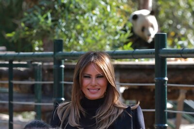 Melania Trump Meets China's Furry Diplomats, Hikes Great Wall
