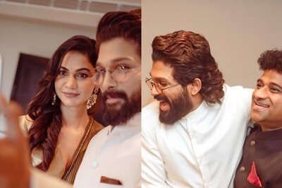 Allu Arjun Shares 'Rare Beautiful Moment' With Wife, SS Rajamouli, DSP After National Award Win