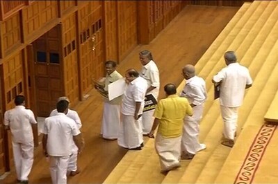 High drama inside Kerala Assembly over solar scam
