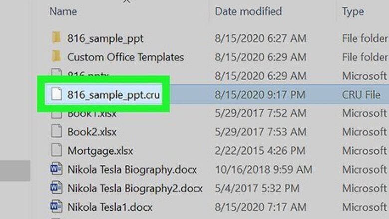 How to Open CRU Files