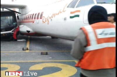 Bus rams into Air India flight at Kolkata airport