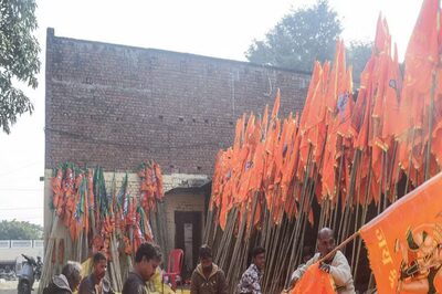 Surge in Demand for Saffron Flags Bearing Images of Lord Ram, Ayodhya Temple