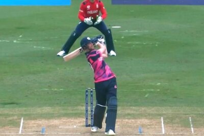 Scotland's Michael Jones Smashes Solar Panel at Kensington Oval With Six Off England Seamer Chris Jordan