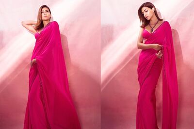 Kriti Sanon Is A Desi Barbie In Hot Pink Hand-Embroidered Saree, See Pics