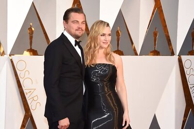 Oscars 2016: Friends Leonardo DiCaprio and Kate Winslet bring back 'Titanic' memories as they pose together on the red carpet