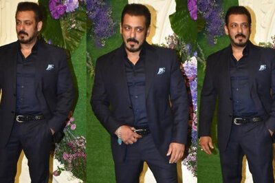 Salman Khan Looks Dapper as He Arrives Suited up in a Blue Ensemble for the Karan Deol’s Reception