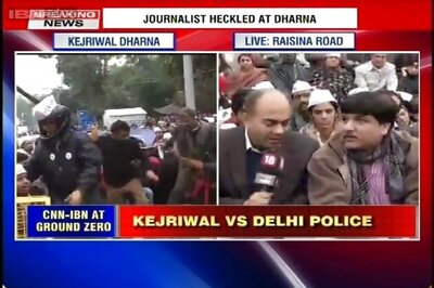 AAP workers heckle TV journalist during protests