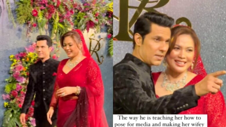 Randeep Hooda Holds Wife Lin Laishram Close At Their Wedding Reception, Shows Her How To Pose For Paps; Watch