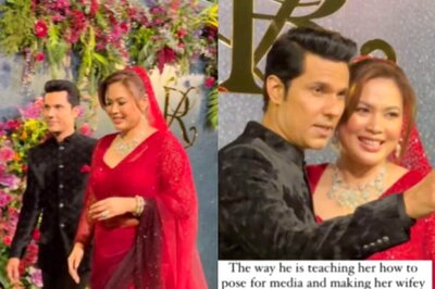 Randeep Hooda Holds Wife Lin Laishram Close At Their Wedding Reception, Shows Her How To Pose For Paps; Watch