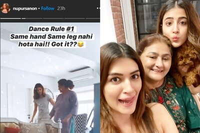 Kriti Sanon Coaches Mother On Punjabi 'Hip Hop' Moves As Sister Nupur Records It