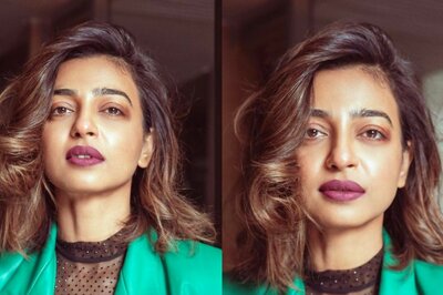 Radhika Apte Oozes Oomph In Green Suit As She Promotes Her Upcoming Film 'Monica, O My Darling'