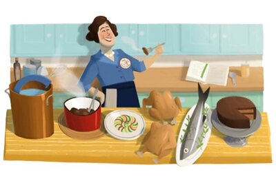 Google doodles Julia Child's 100th birthday