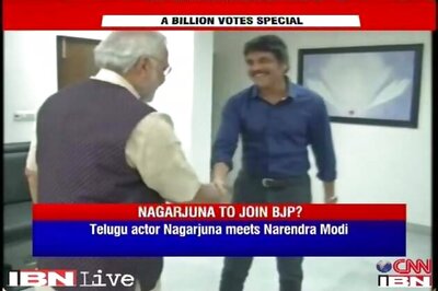 Telugu matinee idol Akkineni Nagarjuna meets Narendra Modi