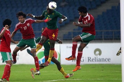 Cameroon set up India final in Nehru Cup