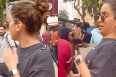Watch: Sanya Malhotra Almost Gets Hit By Paparazzo's Camera While Leaving Polling Booth in Mumbai