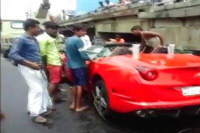 Ferrari Turns Turtle After Ramming Divider in Kolkata, One Dead