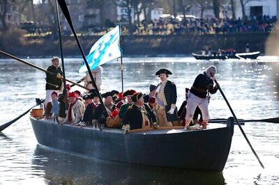 Washington Crossing The Delaware: Reenactment Is Revived