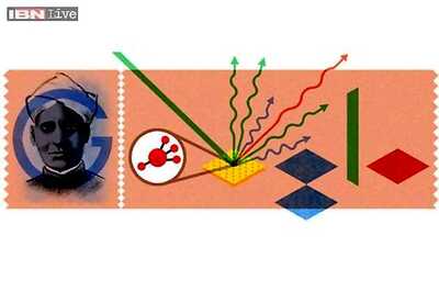 Google doodles the Raman effect for CV Raman's 125th birthday