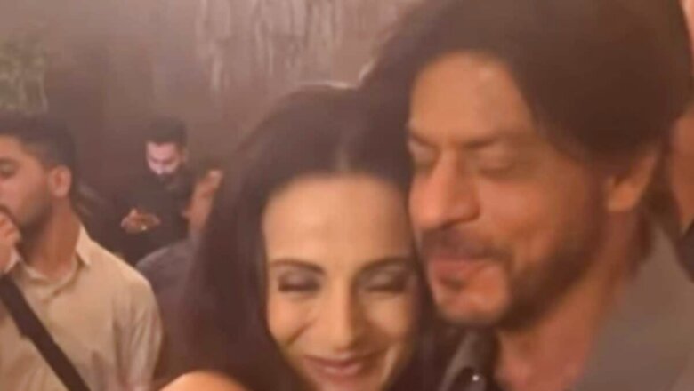 Ameesha Patel Can’t Stop Smiling As She Hugs Shah Rukh Khan At Gadar 2 Success Party, Fans React; Watch