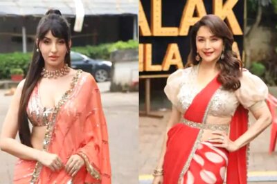 Jhalak Dikhhla Jaa 10: Madhuri Dixit, Nora Fatehi Look Stunning in Retro-Themed Sarees