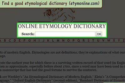 How to Study the Etymology of Words