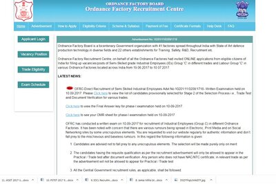 OFB Direct Recruitment of Semi-Skilled Group C Stage-I Results Declared at ofbindia.gov.in; Check Now!