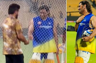 IPL 2024: Mahi Displays Shades of Dhoni Past with Swashbuckling Show at Nets as Chennai Gears up for Laser Light Delight