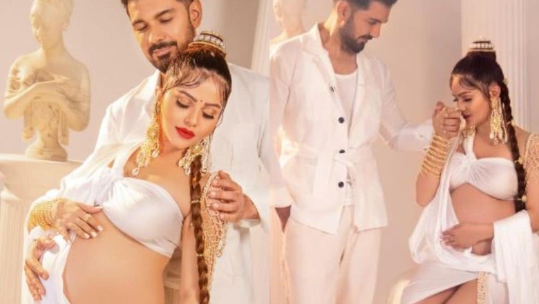 Abhinav Shukla Gently Cradles Wife Rubina Dilaik's Baby Bump As They Pose For Maternity Shoot; Photos