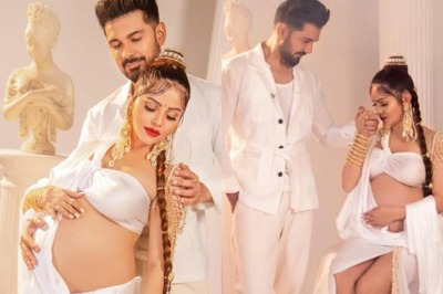 Abhinav Shukla Gently Cradles Wife Rubina Dilaik's Baby Bump As They Pose For Maternity Shoot; Photos