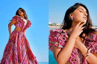 Niharika NM Looks Summer Ready In A Colourful Spunky Neo Gown At Cannes 2023