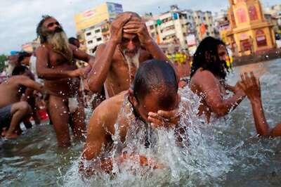 Tens of thousands take holy dip at India's Kumbh Mela