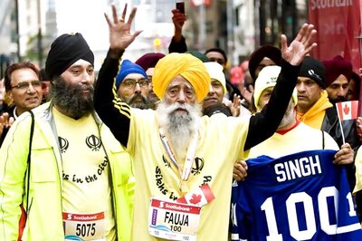 Fauja Singh, 101, dazzles in Olympic Torch relay