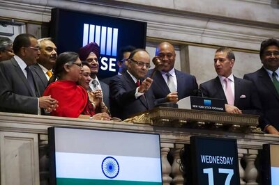 Arun Jaitley rings closing bell at New York Stock Exchange