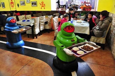 A Chinese restaurant where robots cook and serve food