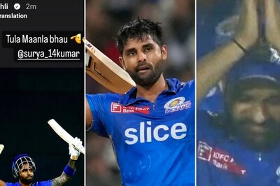 IPL 2023: Virat Kohli in Awe of SKY's 100 as Rohit Sharma and Sachin Tendulkar Applaud from Dugout