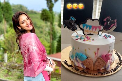 Nusrat Jahan, Expecting Her First Child, Gets Pregnancy-themed Cake From Friends