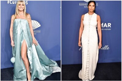 Heidi Klum Shows Some Leg, Padma Lakshmi Looks Angelic in White at amfAR Gala New York