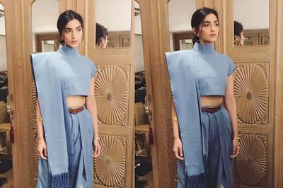 Sonam Kapoor Pulls Off A Denim Sari Like No One Else